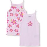 Hellobaby Kız Bebek 2li Atlet Çiçek Baskılı Bisiklet Yaka Atlet - 4 - 5 Yaş - Pembe