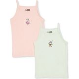 Hellobaby Kız Bebek 2li Atlet Çiçek Baskılı Bisiklet Yaka Sleeveless - 18 - 24 Ay - Pembe