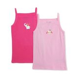 HelloBaby Kız Bebek 2li Atlet Çiçek Baskılı Bisiklet Yaka Sleeveless - Pembe