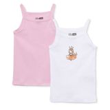 HelloBaby Kız Bebek 2li Atlet Çiçek Baskılı Strappy - Pembe