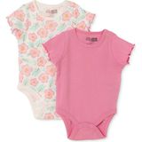 Hellobaby Kız Bebek 2li Body Çıtçıtlı Çıtçıtlı Yaka Kısa Kol - Ekru - 1 - 2 Yaş