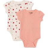 Hellobaby Kız Bebek 2li Body Çıtçıtlı Çıtçıtlı Yaka Kısa Kol - Ekru - 2 - 3 Yaş