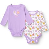 Hellobaby Kız Bebek 2li Uzun Kol Body Ribana Çıtçıtlı Yaka Uzun Kol - Lila - 2 - 3 Yaş