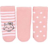 HelloBaby Kız Bebek 3lü Havlu Çorap Pembe 6-12 Ay -