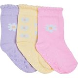Hellobaby Kız Bebek 3lü Kaydırmaz Çorap Hayvan Baskılı - 6-12 Ay - Mor