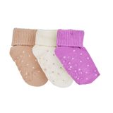 HelloBaby Kız Bebek 3lü Kıvrık Çorap - Sarı