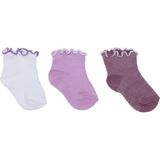 Hellobaby Kız Bebek 3lü Soket Çorap Çizgili - 6-12 Ay - Ekru