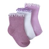 HelloBaby Kız Bebek 3lü Soket Çorap Çizgili - Ekru