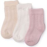 Hellobaby Kız Bebek 3lü Soket Çorap Fiyonk Baskılı - 3 - 4 Yaş - Pembe