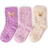 Hellobaby Kız Bebek 3lü Soket Çorap Hayvan Baskılı - 2 - 2,5 Yaş - Pembe