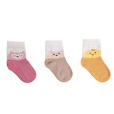 HelloBaby Kız Bebek 3lü Soket Çorap - Sarı