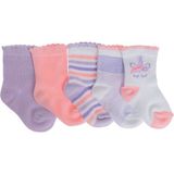 Hellobaby Kız Bebek 5'li Soket Çorap - 3 - 4 Yaş - Lila