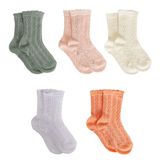 HelloBaby Kız Bebek 5li Soket Çorap Bej 12-24 Ay -