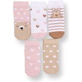 HelloBaby Kız Bebek 5li Soket Çorap Bej 6-12 Ay -