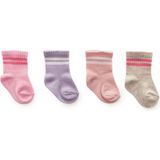 Hellobaby Kız Bebek 5li Soket Çorap Çizgili - 1 - 2 Yaş - Pembe