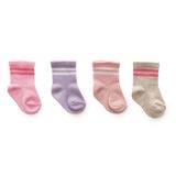 HelloBaby Kız Bebek 5li Soket Çorap Çizgili - Pembe