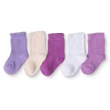 HelloBaby Kız Bebek 5li Soket Çorap Dinozor Baskılı - Pembe