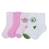 HelloBaby Kız Bebek 5li Soket Çorap Meyve Baskılı - Açık Pembe