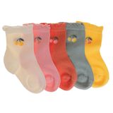HelloBaby Kız Bebek 5li Soket Çorap Meyve Baskılı - Yeşil