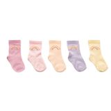 HelloBaby Kız Bebek 5li Soket Çorap Puantiye Baskılı - Pembe