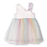 HelloBaby Kız Bebek Abiye Elbise Fermuarlı Modelli Yaka Atlet - Karışık Renkli