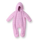 HelloBaby Kız Bebek Astronot Tulum Fermuarlı Kapüşonlu Uzun Kol Lastikli - Koyu Pembe