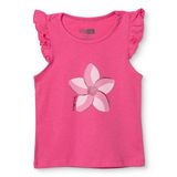 HelloBaby Kız Bebek Atlet-Tişört Çiçek Baskılı Bisiklet Yaka Sleeveless - Koyu Pembe