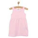 HelloBaby Kız Bebek Basic Elbise Bisiklet Yaka Atlet Kol Mavi -