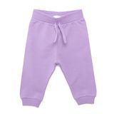 HelloBaby Kız Bebek Basic Eşofman Alt Ribanalı Paça Mor