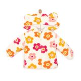 HelloBaby Kız Bebek Basic Hırka Wellsoft Kulaklı Bisiklet Yaka Uzun Kol Karışık Renkli