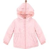 Hellobaby Kız Bebek Basic Kapüşonlu Mont Fermuarlı Hakim Yaka Uzun Kol Bej - 1 Yaş - Pudra