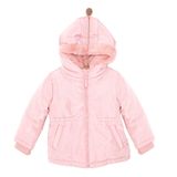 HelloBaby Kız Bebek Basic Kapüşonlu Mont Fermuarlı Hakim Yaka Uzun Kol Pudra -