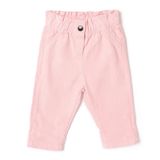 HelloBaby Kız Bebek Basic Pantolon Kadife Reçme Paça Gül Kurusu -