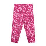 HelloBaby Kız Bebek Basic Tayt Çiçek Desenli Reçme Paça Açık Pembe -