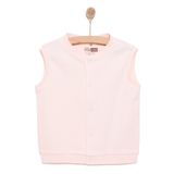 HelloBaby Kız Bebek Basic Yelek Çıtçıtlı Bisiklet Yaka Atlet - Açık Pembe