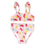 HelloBaby Kız Bebek Bikini Alt-Üst 2li Takım Meyve Desenli Pembe -