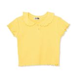 HelloBaby Kız Bebek Bluz Düğmeli Bebe Yaka Short Sleeve - Sarı