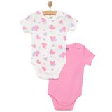 HelloBaby Kız Bebek Body 2li Kısa Kol Mor - Lila