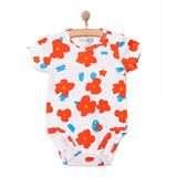HelloBaby Kız Bebek Body Bisiklet Yaka Kısa Kol Ekru -
