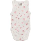 Hellobaby Kız Bebek Body Çiçek Baskılı Çıtçıtlı Bisiklet Yaka Atlet - 2 - 3 Yaş - Ekru