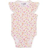 Hellobaby Kız Bebek Body Çiçek Baskılı Çıtçıtlı Bisiklet Yaka Atlet - 6 - 9 Ay - Ekru