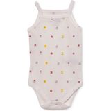Hellobaby Kız Bebek Body Çiçek Baskılı Çıtçıtlı Bisiklet Yaka Ip Askılı - Ekru - 6 - 9 Ay