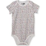 Hellobaby Kız Bebek Body Çiçek Baskılı Çıtçıtlı Zarf Yaka Kısa Kol - Ekru - 2 - 3 Yaş
