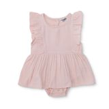 HelloBaby Kız Bebek Body Çıtçıtlı Bisiklet Yaka Atlet - Açık Pembe