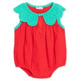 HelloBaby Kız Bebek Body Çıtçıtlı Bisiklet Yaka Atlet - Kırmızı