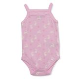 HelloBaby Kız Bebek Body Çıtçıtlı Bisiklet Yaka İp Askılı - Pembe