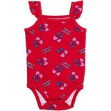 Hellobaby Kız Bebek Body Çıtçıtlı Bisiklet Yaka Strappy - Kırmızı - 1 - 2 Yaş