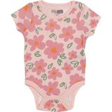 Hellobaby Kız Bebek Body Çıtçıtlı Çıtçıtlı Yaka Kısa Kol - Pembe - 9 - 12 Ay
