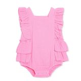 HelloBaby Kız Bebek Body Çıtçıtlı Modelli Yaka Atlet - Pembe