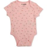 Hellobaby Kız Bebek Body Çıtçıtlı Zarf Yaka Kısa Kol - Pembe - 2 - 3 Yaş